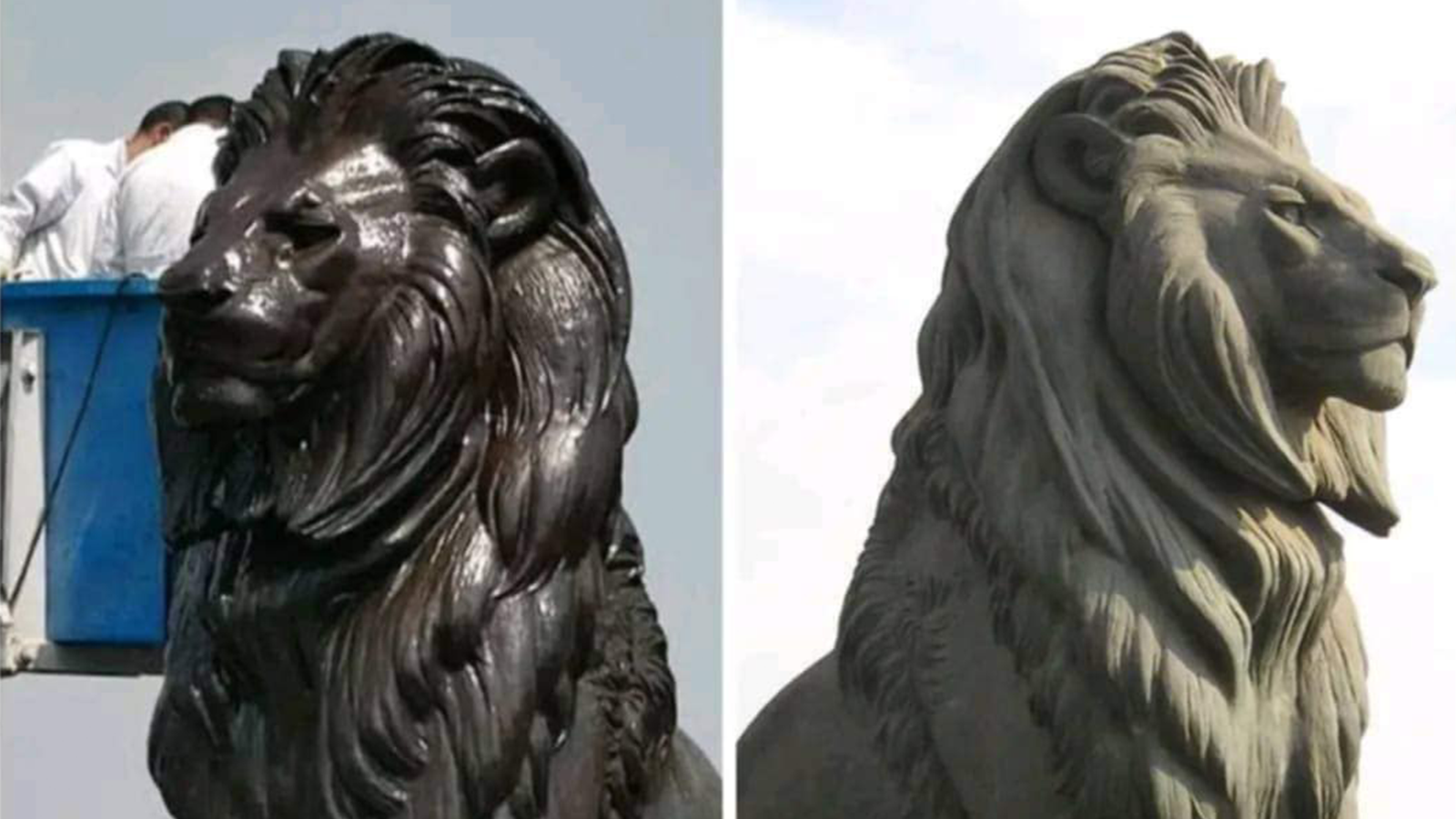 ترميم "أسود قصر النيل" يثير زوبعة انتقادات واسعة (صور)