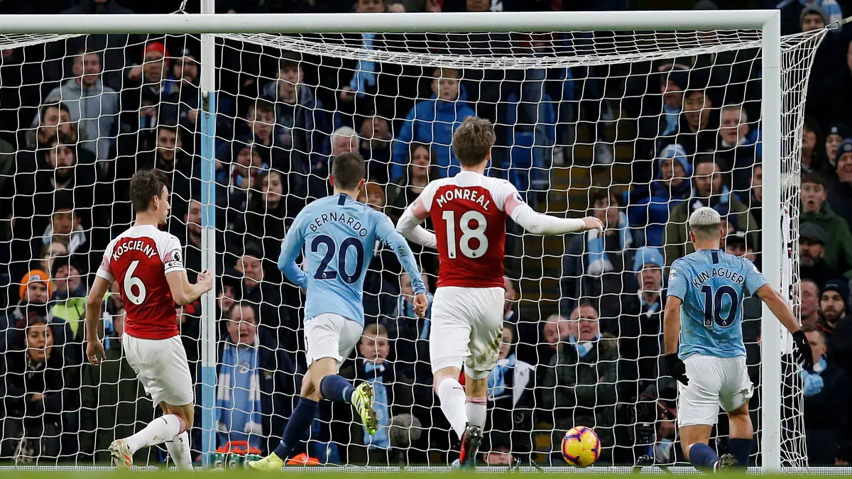 سيرجيو أغويرو يقود مانشستر سيتي للفوز على آرسنال والعودة لوصافة ترتيب الدوري الإنجليزي (فيديو)