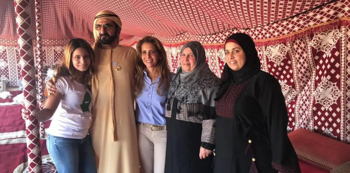 محمد بن راشد والأميرة هيا يستضيفان في دبي أسرة الطيار معاذ الكساسبة الذي أحرقه داعش (صور)