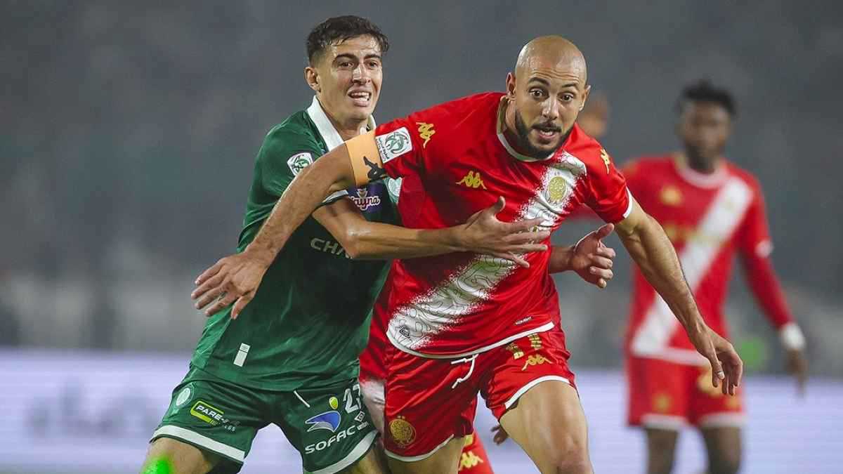ملخص ونتيجة ديربي الرجاء والوداد في الدوري المغربي