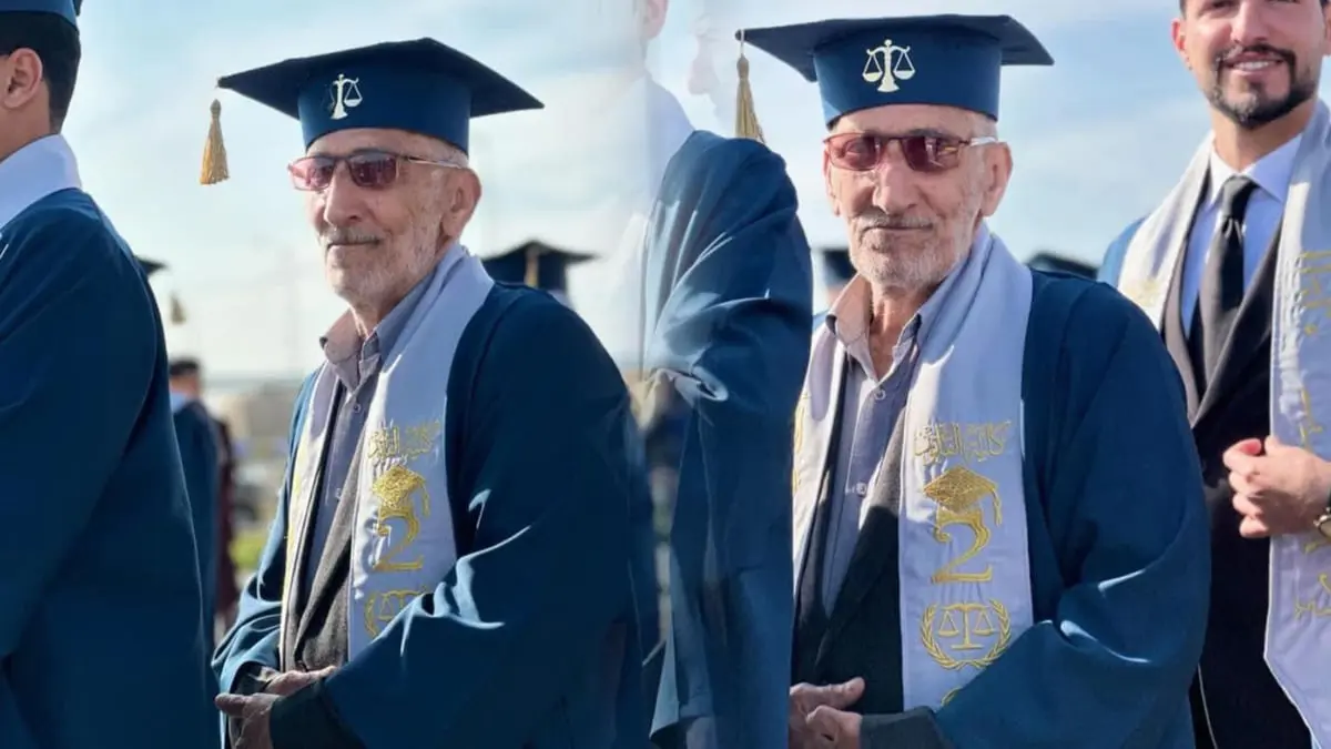 عمره يناهز الـ80 عامًا.. عراقي يتخرج في كلية القانون بجامعة كربلاء
