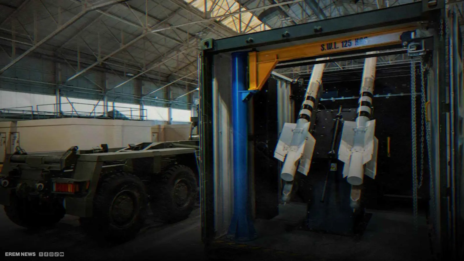 منصة صواريخ متنكرة في هيئة شحن