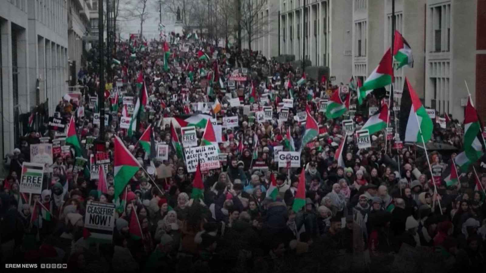 مظاهرات متضامنة مع غزة 