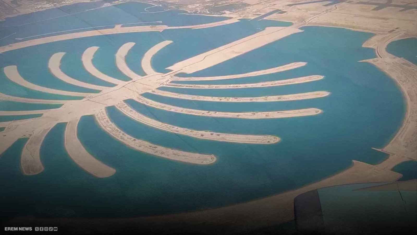 نخلة دبي من طائرة ترامب