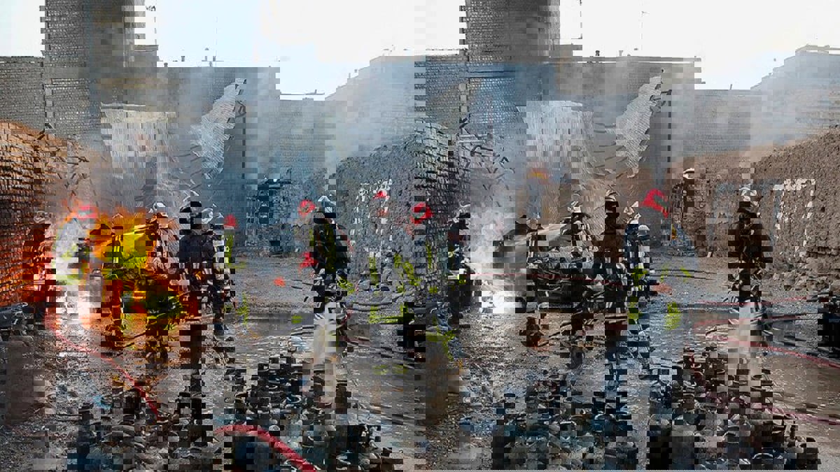 انفجار "غامض" بمحطة غاز  في مدينة قم الإيرانية (صور)