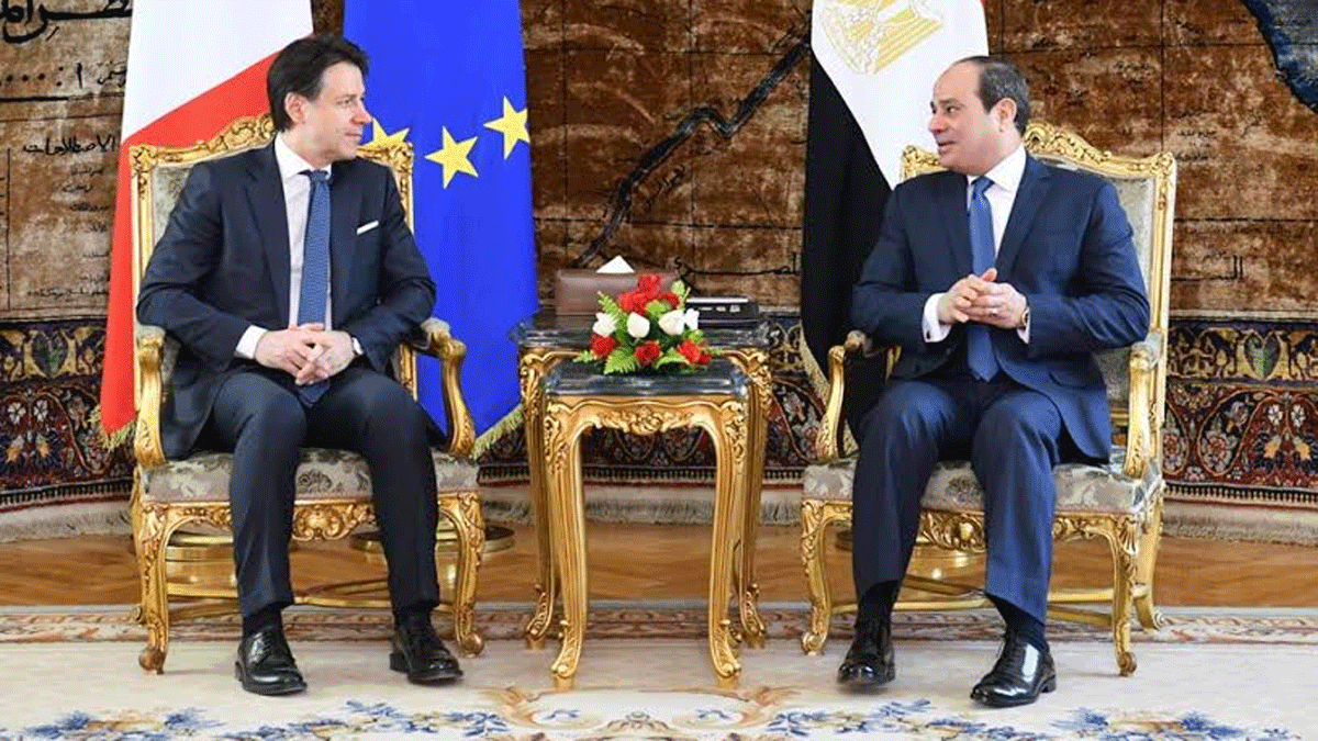 اتفاق مصري إيطالي على التسوية السياسية للأزمة في ليبيا