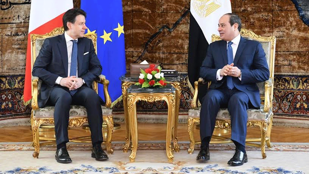 اتفاق مصري إيطالي على التسوية السياسية للأزمة في ليبيا