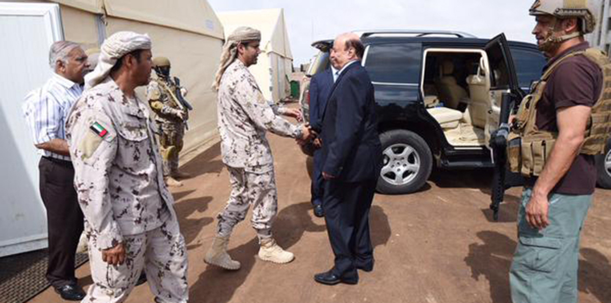 هادي يثّمن جهود الإمارات ودول التحالف العربي في تحرير عدن