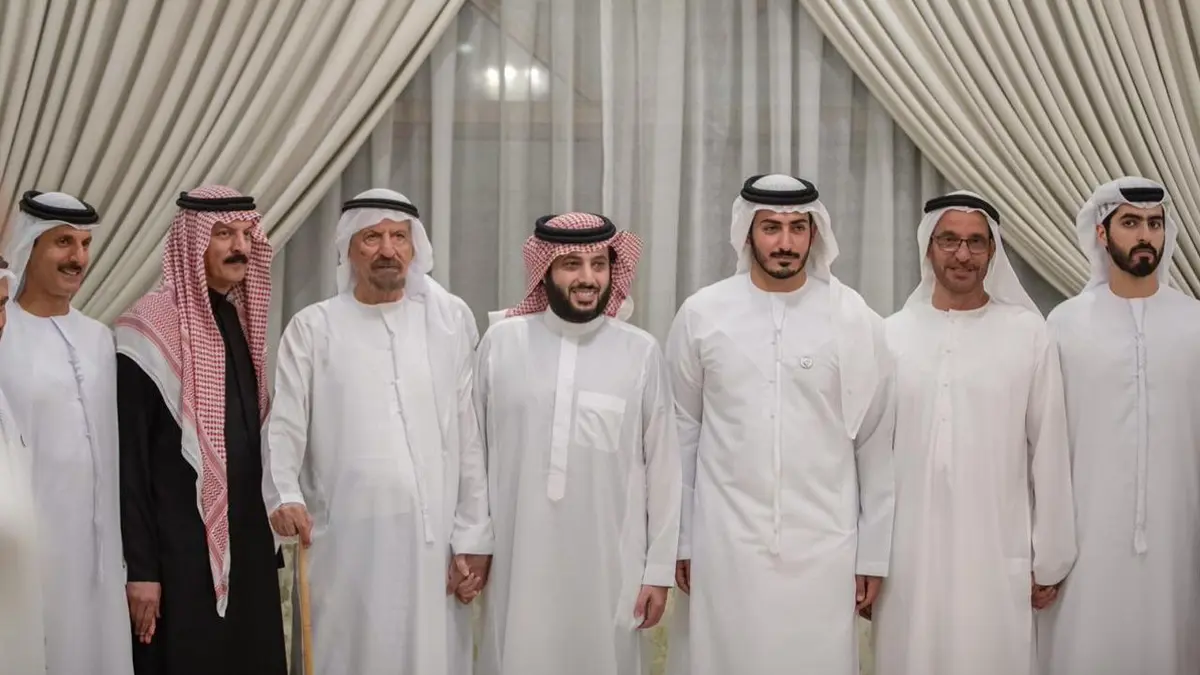 تحريف قطري لفيديو تركي آل الشيخ وأحمد السويدي