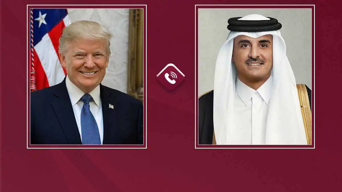 أمير قطر يناقش مع ترامب وقف إطلاق النار بين واشنطن وطهران