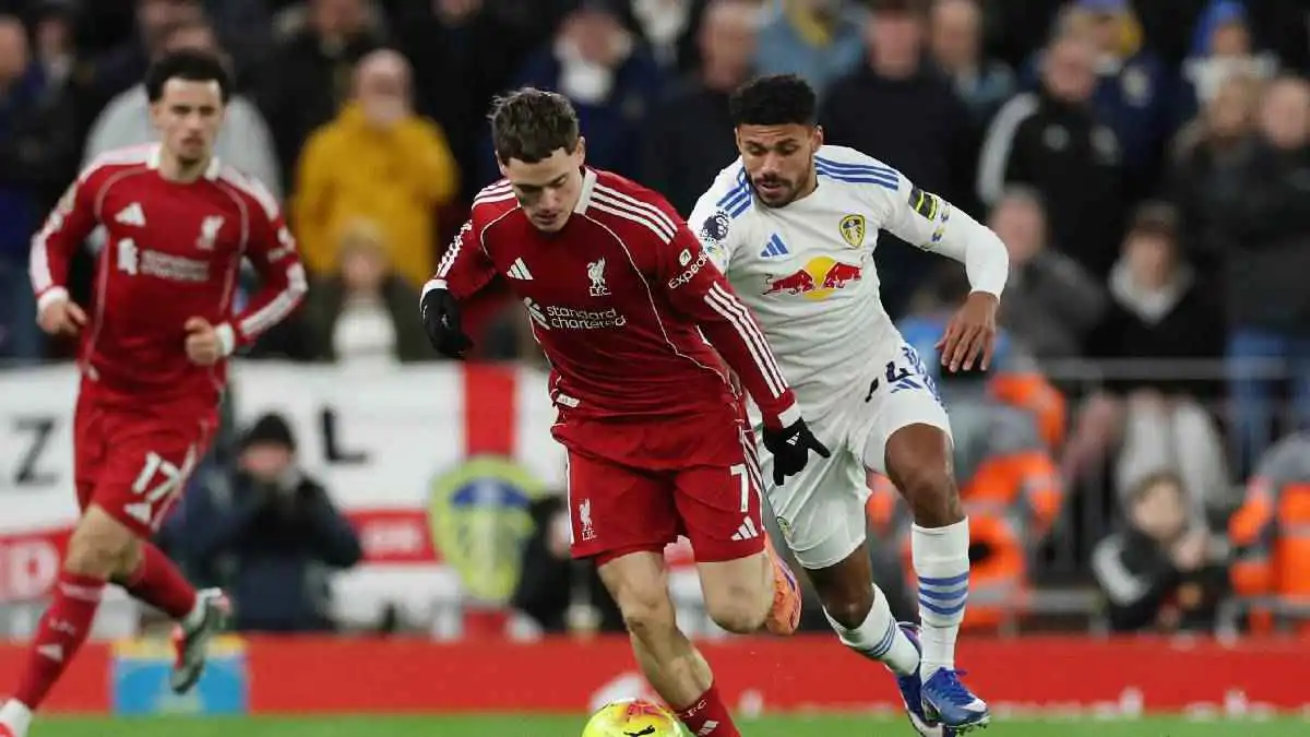 مباراة ليفربول وليدز يونايتد في الدوري الإنجليزي