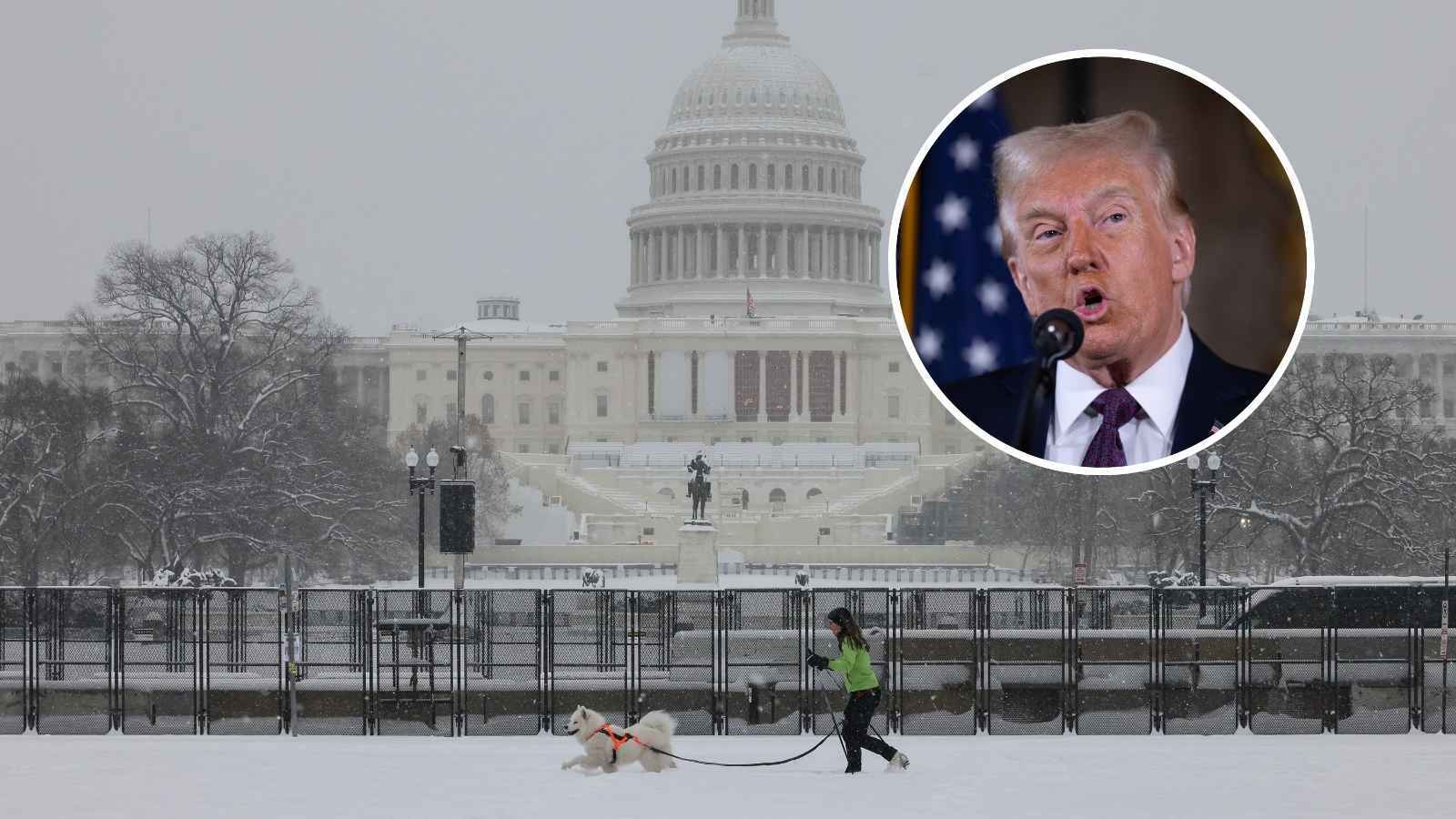 تنصيب ترامب.. بين ثلوج واشنطن وحرائق كاليفورنيا