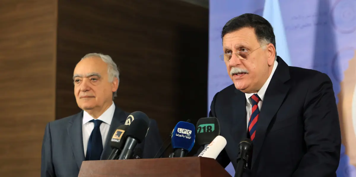 غسان سلامة يبحث مع السراج ملفّي المصالحة والانتخابات في ليبيا