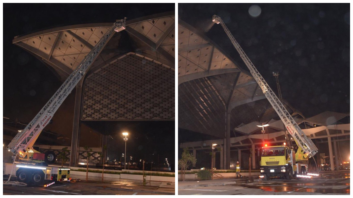 السيطرة على حريق "قطار الحرمين" بجدة.. وهذه المحطة قبل وبعد