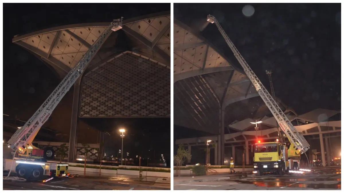 السيطرة على حريق "قطار الحرمين" بجدة.. وهذه المحطة قبل وبعد