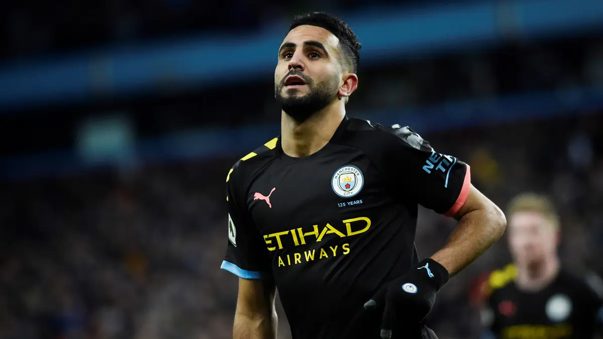 شاهد هدفي رياض محرز في مباراة مانشستر سيتي وأستون فيلا بالدوري الإنجليزي (فيديو)