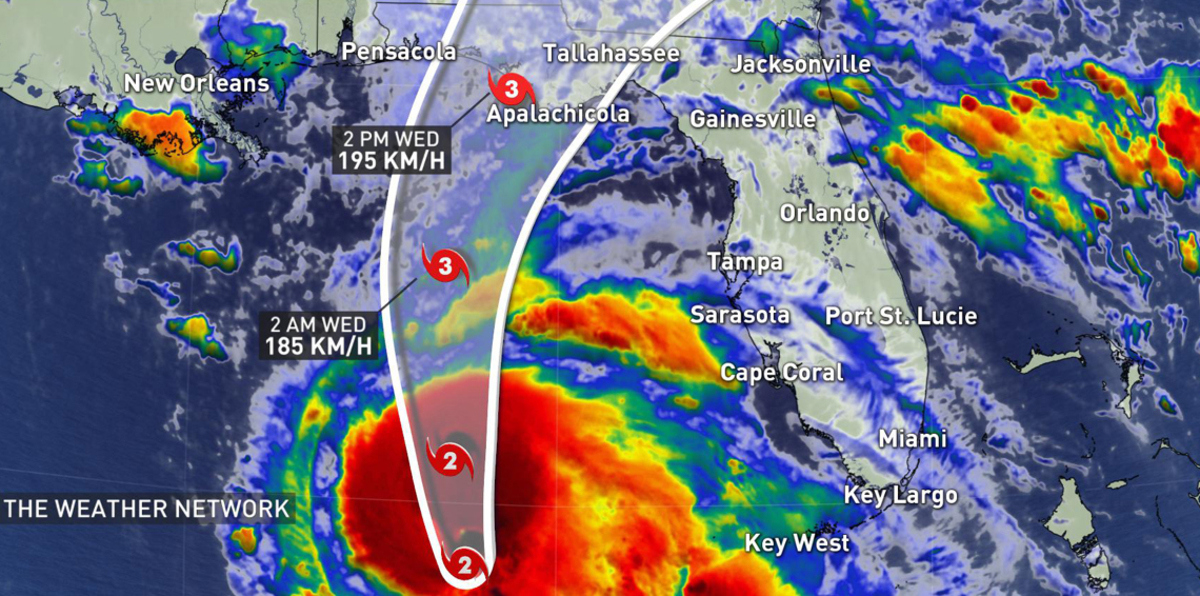 "مايكل" يشتد ليصبح إعصارًا من الفئة الثالثة