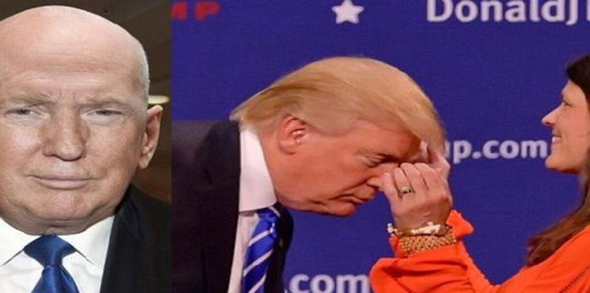 ترامب يدافع عن شعره وامرأة تتفحص "صلعته" بنفسها