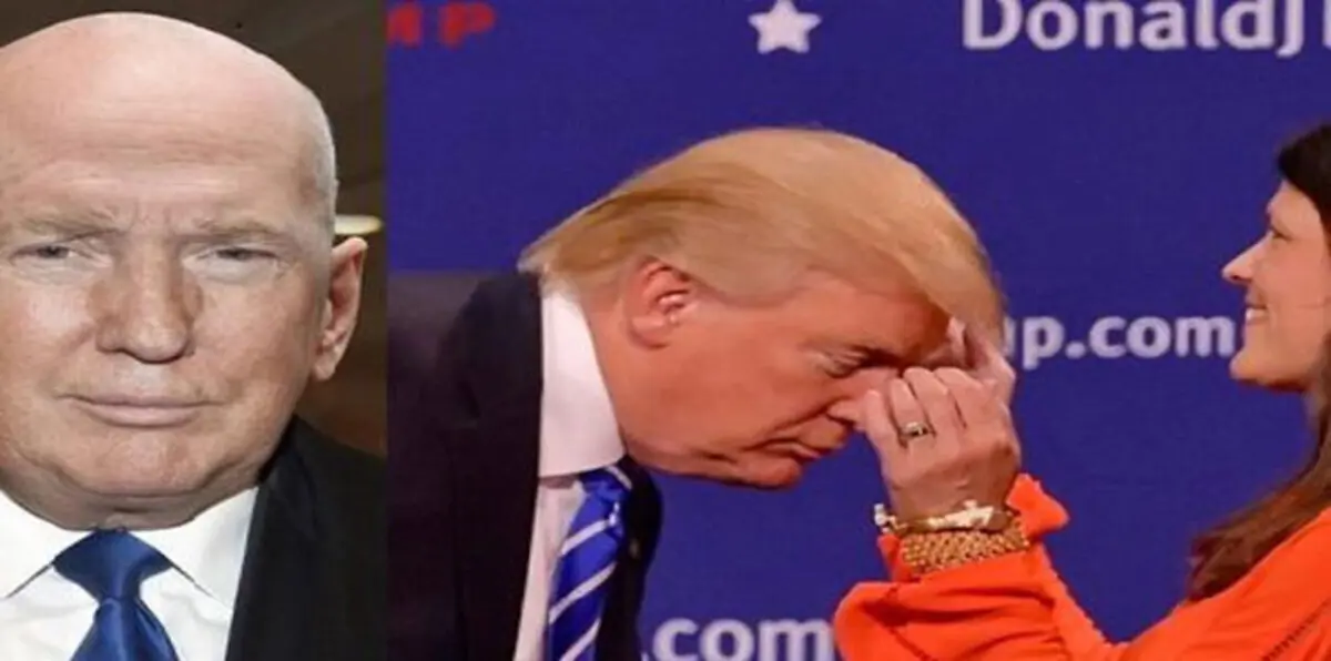 ترامب يدافع عن شعره وامرأة تتفحص "صلعته" بنفسها