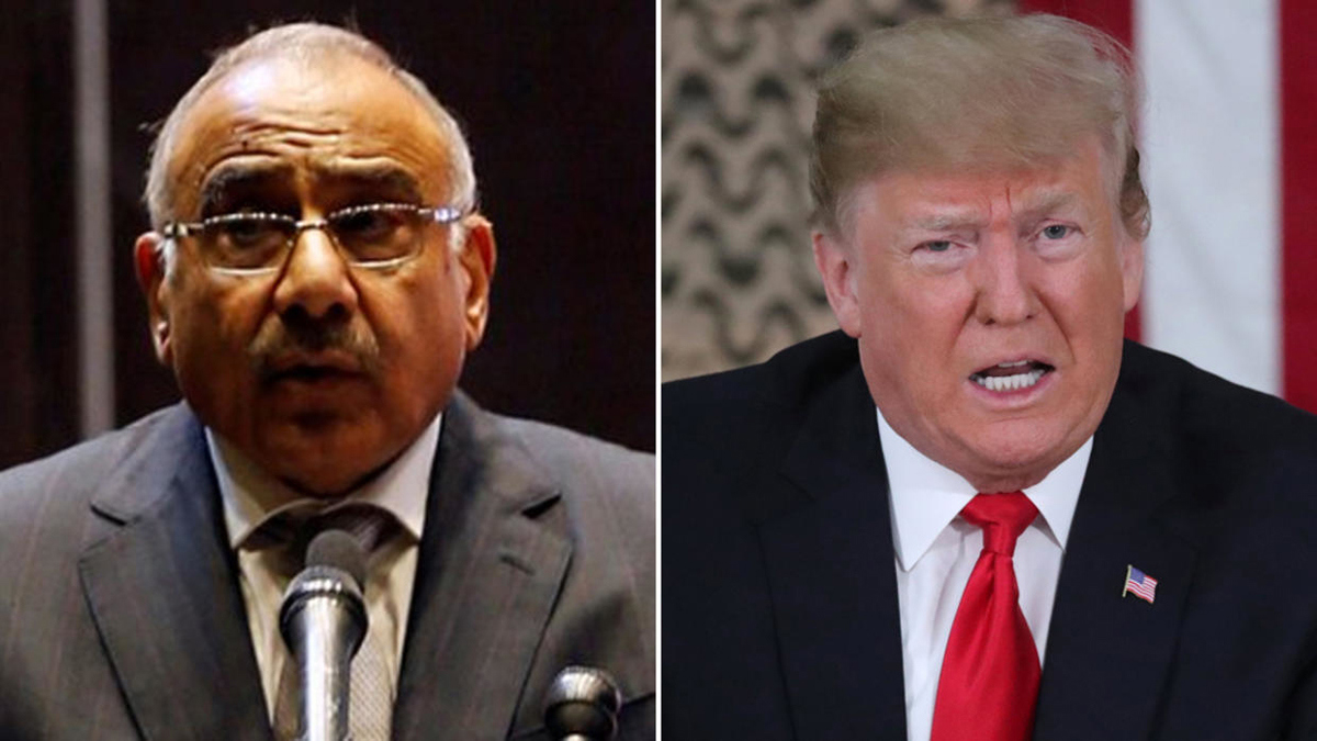 ترامب يحث عبدالمهدي على حماية الأمريكيين في العراق