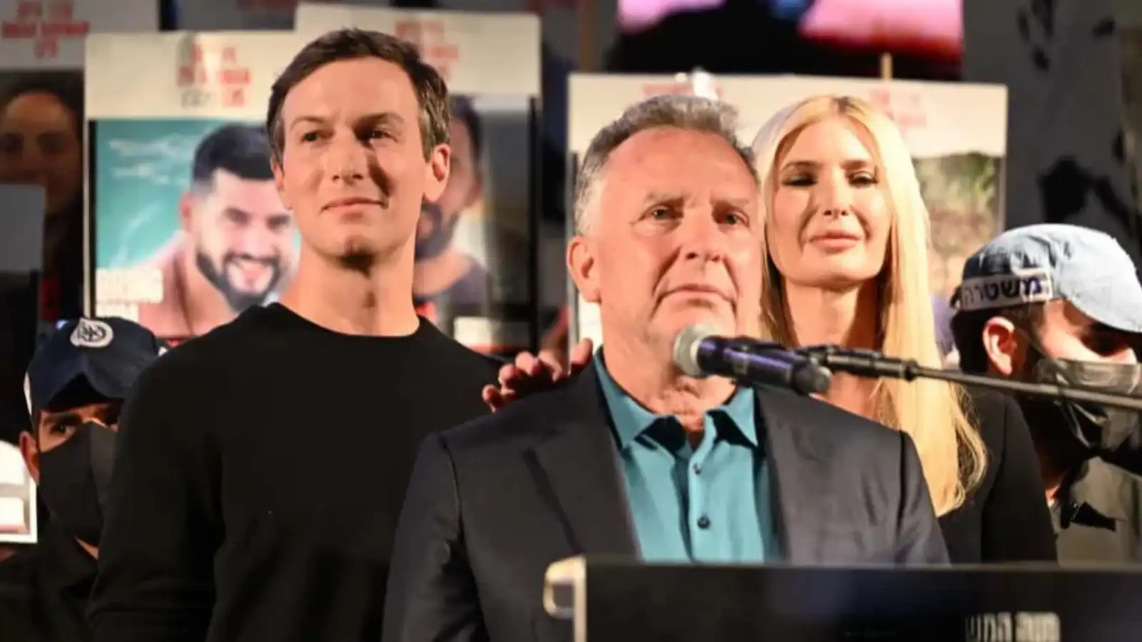 كوشنر وإيفانكا يؤازران أهالي الرهائن في تل أبيب (فيديو)