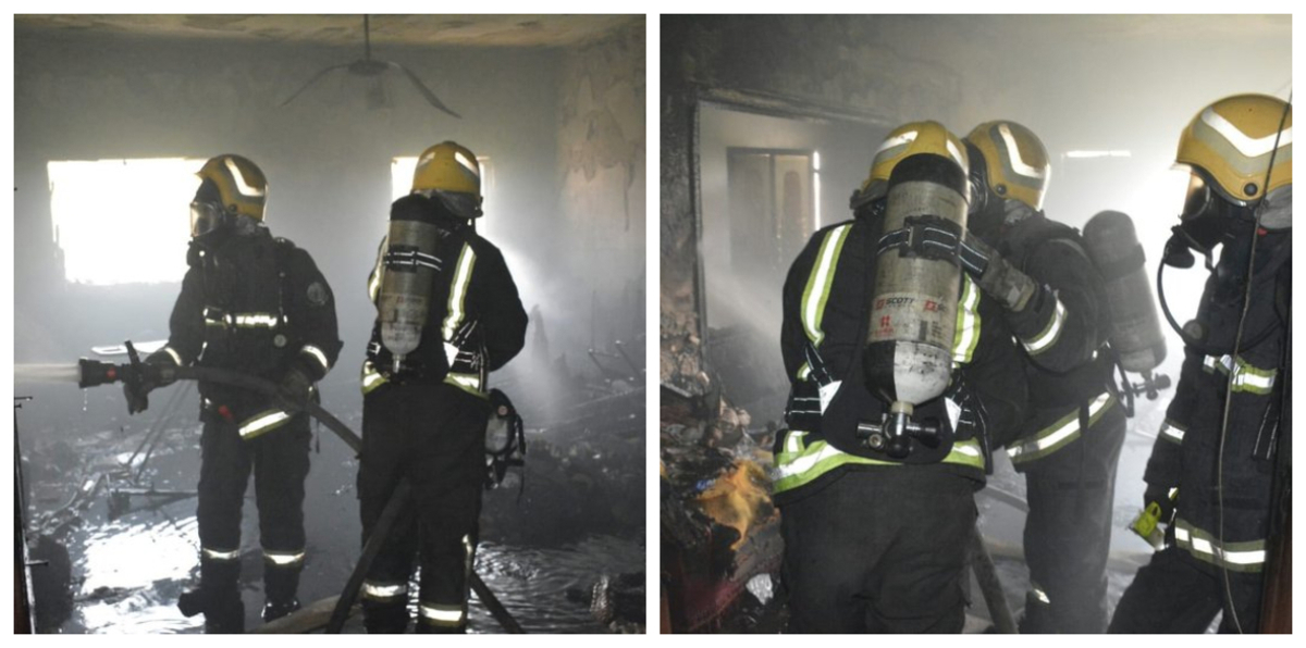 بالصور.. حريق في جدة السعودية يتسبب بإصابة 5 أشخاص