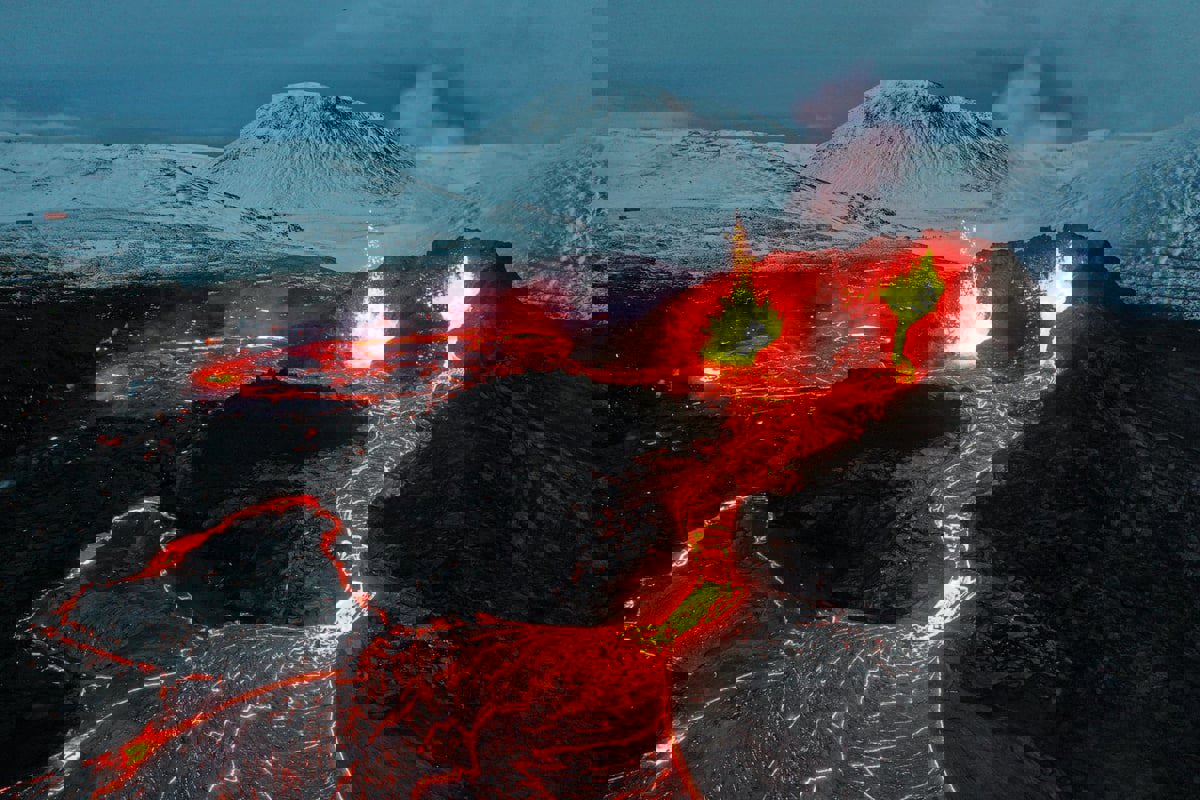 للمرة الرابعة.. بركان أيسلندا يستعر ويواصل قذف الحمم‎