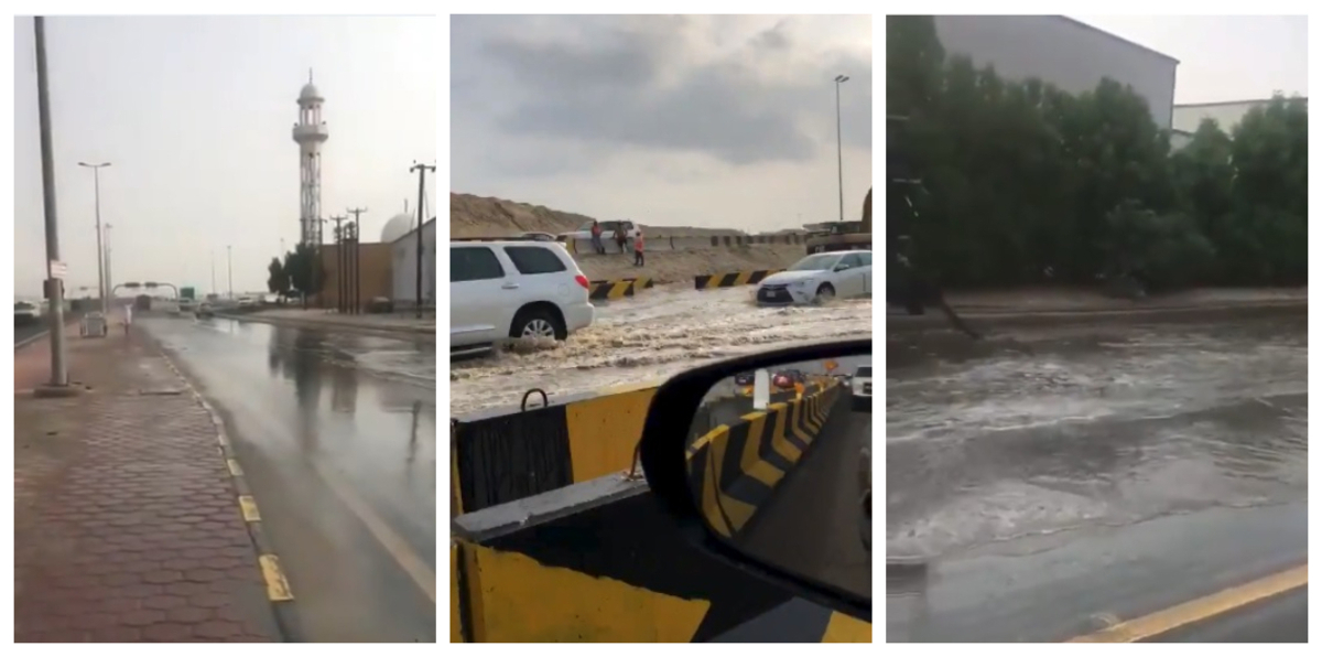 أمطار غزيرة وسيول تغرق مناطق واسعة في الكويت 
