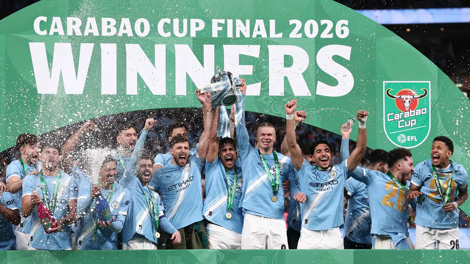 أول لقب.. عمر مرموش يحتفل بتـتويج مانشستر سيتي بكأس كاراباو (صور وفيديو)