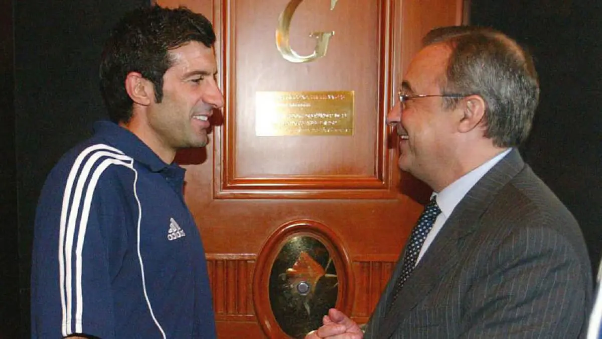 فلورنتينو بيريز يعتذر للويس فيغو على شتمه في التسريبات الصوتية