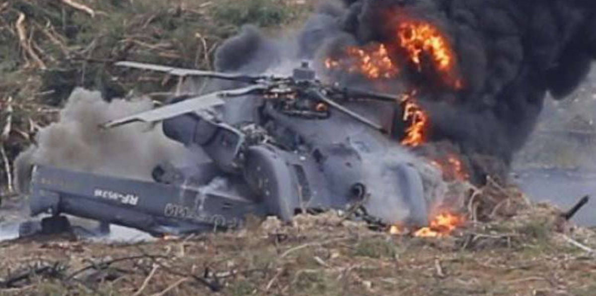 بالفيديو.. داعش يستهدف مروحية روسية قبل إقلاعها