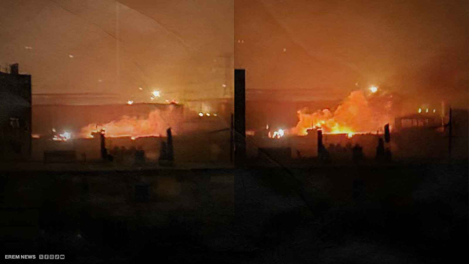 حريق ضخم في طهران