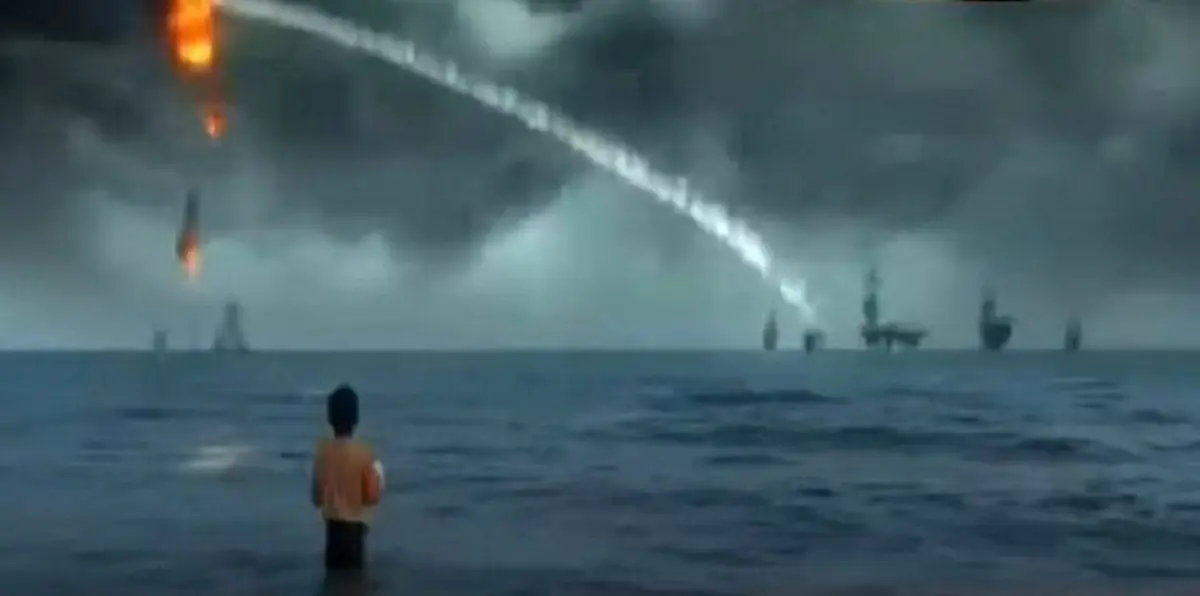 على طريقة أفلام "داعش".. إيران تدمر أسطولًا أمريكيًّا في فيديو دعائي