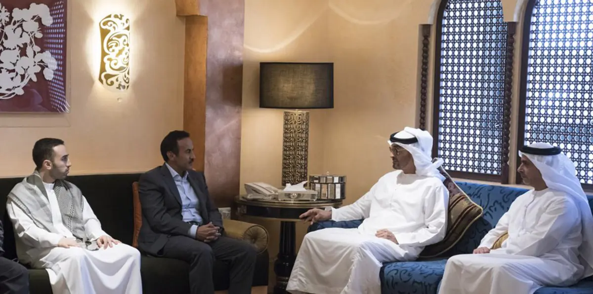 أحمد علي عبدالله صالح يظهر لأول مرة رفقة محمد بن زايد (فيديو وصور)