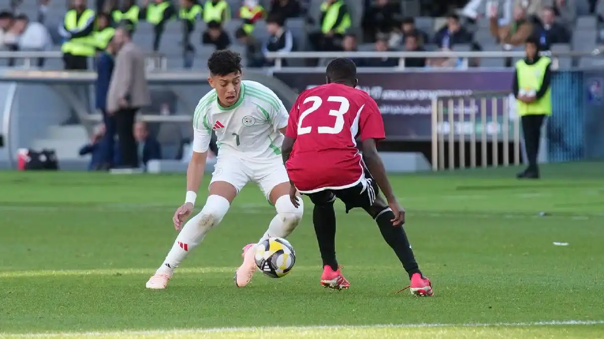 مباراة منتخبي الجزائر وليبيا في بطولة شمال إفريقيا تحت 17 عا