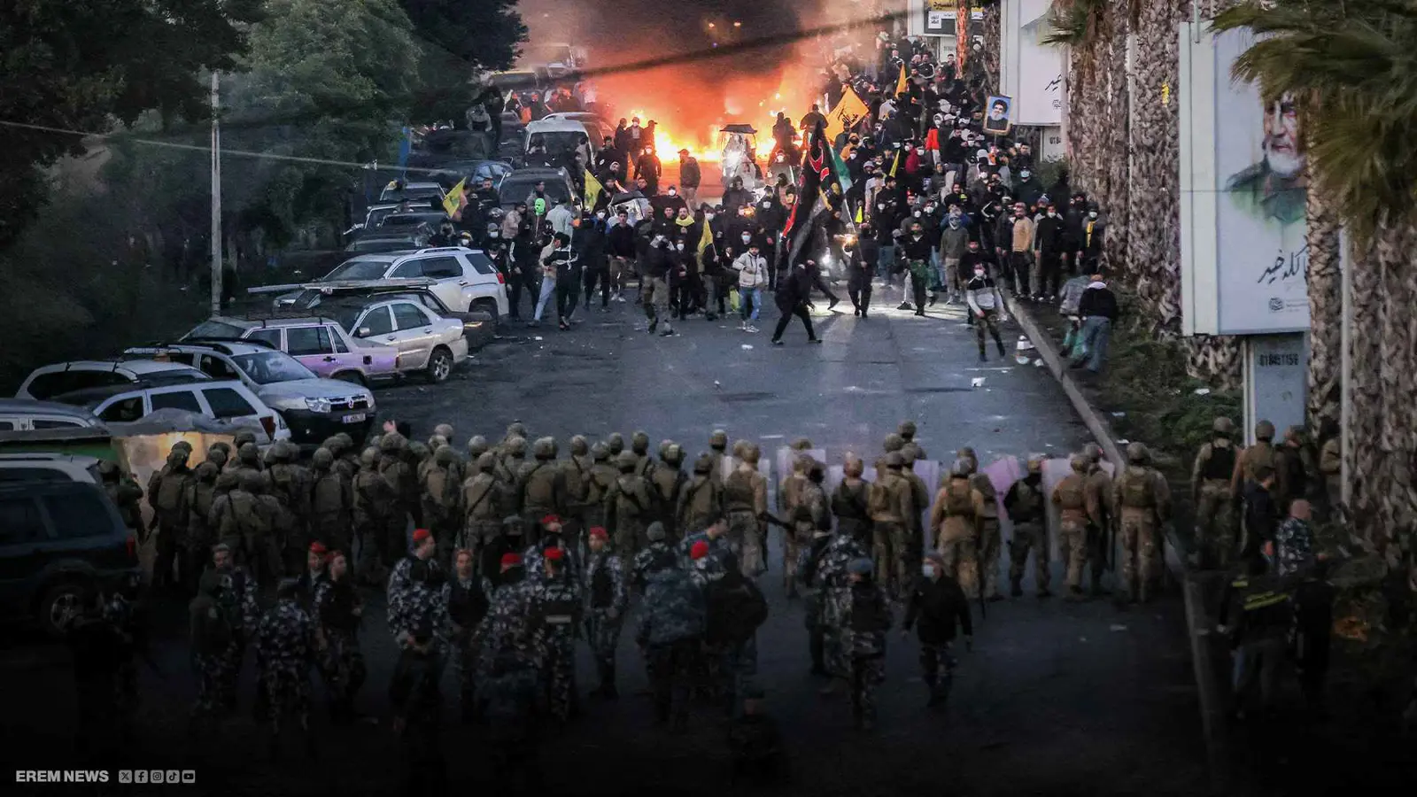 "طريق مطار بيروت يشتعل".. تحرك قضائي ضد أنصار "حزب الله"