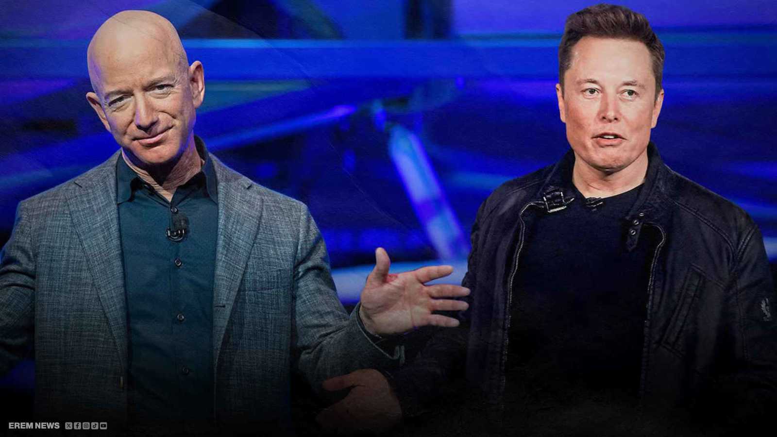 حرب المليارديرات تتجدد.. ماسك يتهكم على بيزوس ويتهمه بتقليده (فيديو إرم)