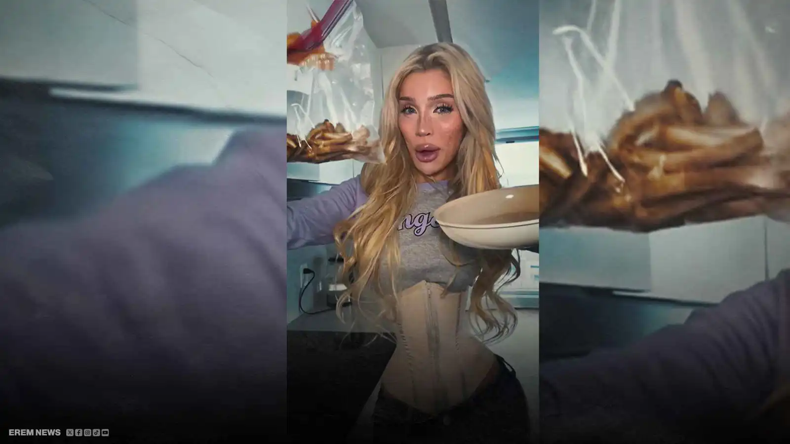 "خصر الدبور".. مؤثرة تطبخ عظامها بعد استئصالها (فيديو إرم)