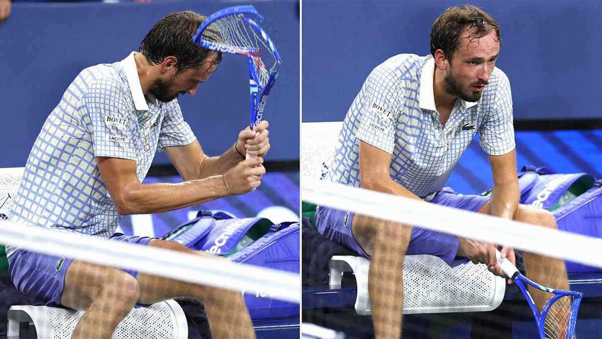 تغريم ميدفيديف بسبب سوء تصرفه في أمريكا المفتوحة للتنس