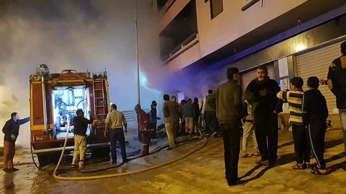 حريق كبير يلتهم مخازن أدوية بمستشفى حكومي في ليبيا (صور)