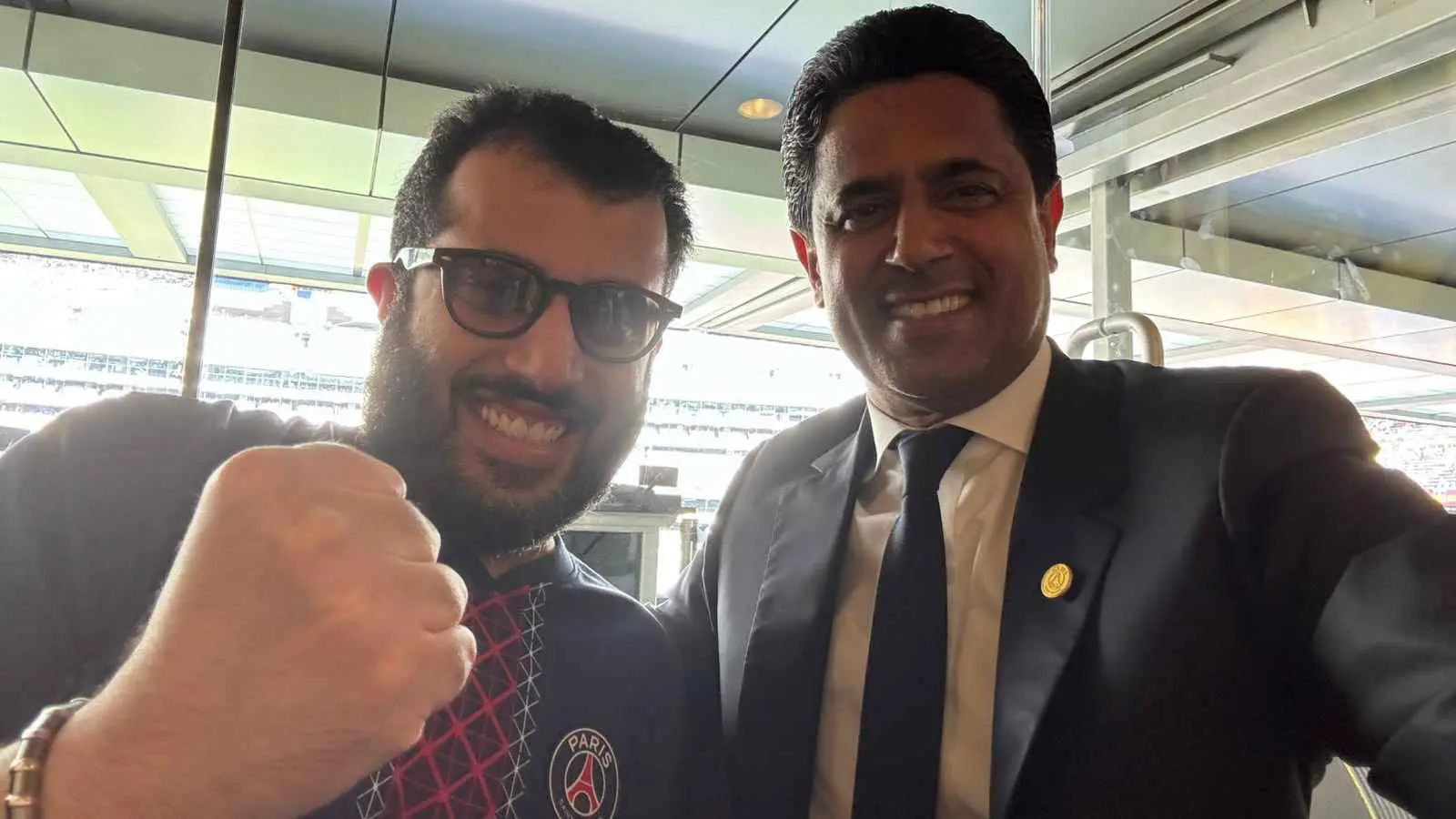 من أمام بيريز.. تركي آل الشيخ والخليفي يحتفلان بتقدم سان جيرمان (فيديو)