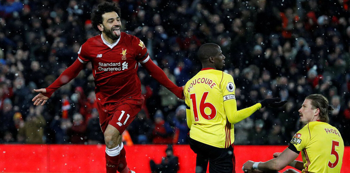 سباق الحذاء الذهبي.. محمد صلاح يغرد في الصدارة متفوقًا على ميسي وكافاني (صورة)