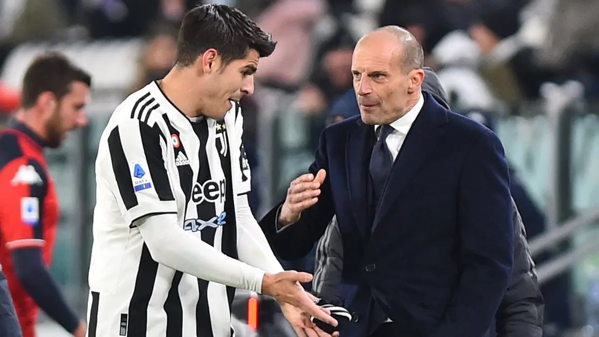 "كالتشيو ميركاتو" يكشف تفاصيل مشادة أليغري وموراتا خلال مباراة يوفنتوس وجنوى (فيديو)
