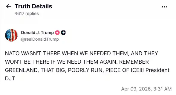 منشور ترامب عن الناتو