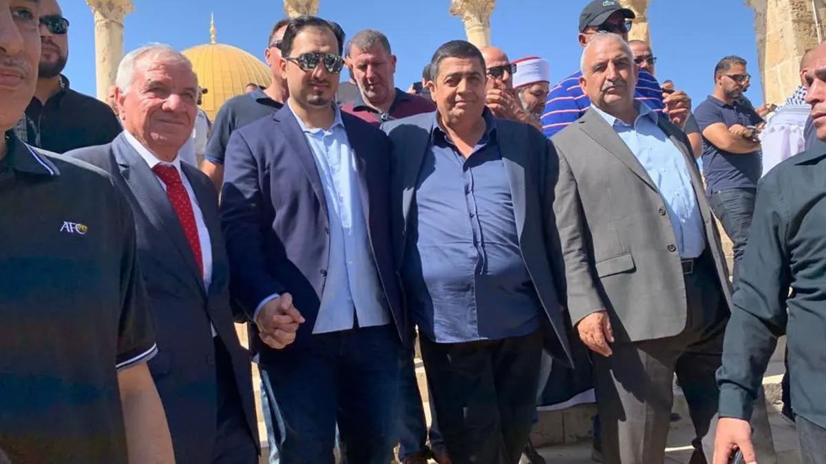 مباراة فلسطين ضد السعودية.. أعضاء الوفد المرافق لـ"الأخضر" يؤدون الصلاة في المسجد الأقصى 