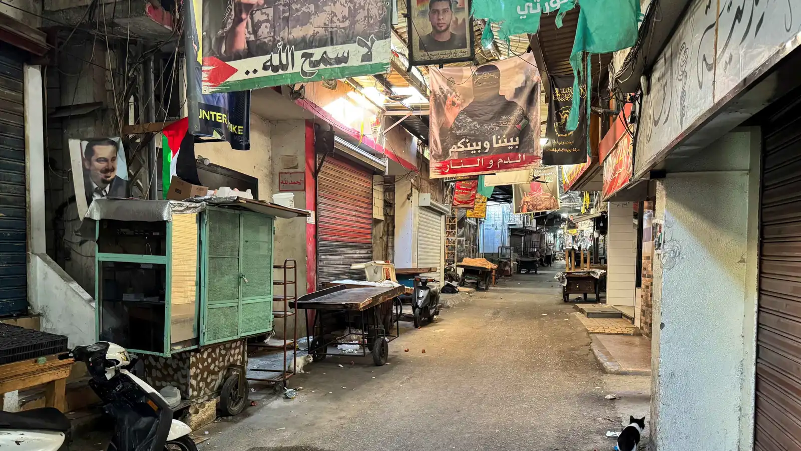 لبنان.. إضراب عام في مخيّم عين الحلوة بعد الضربة الإسرائيلية (فيديو)