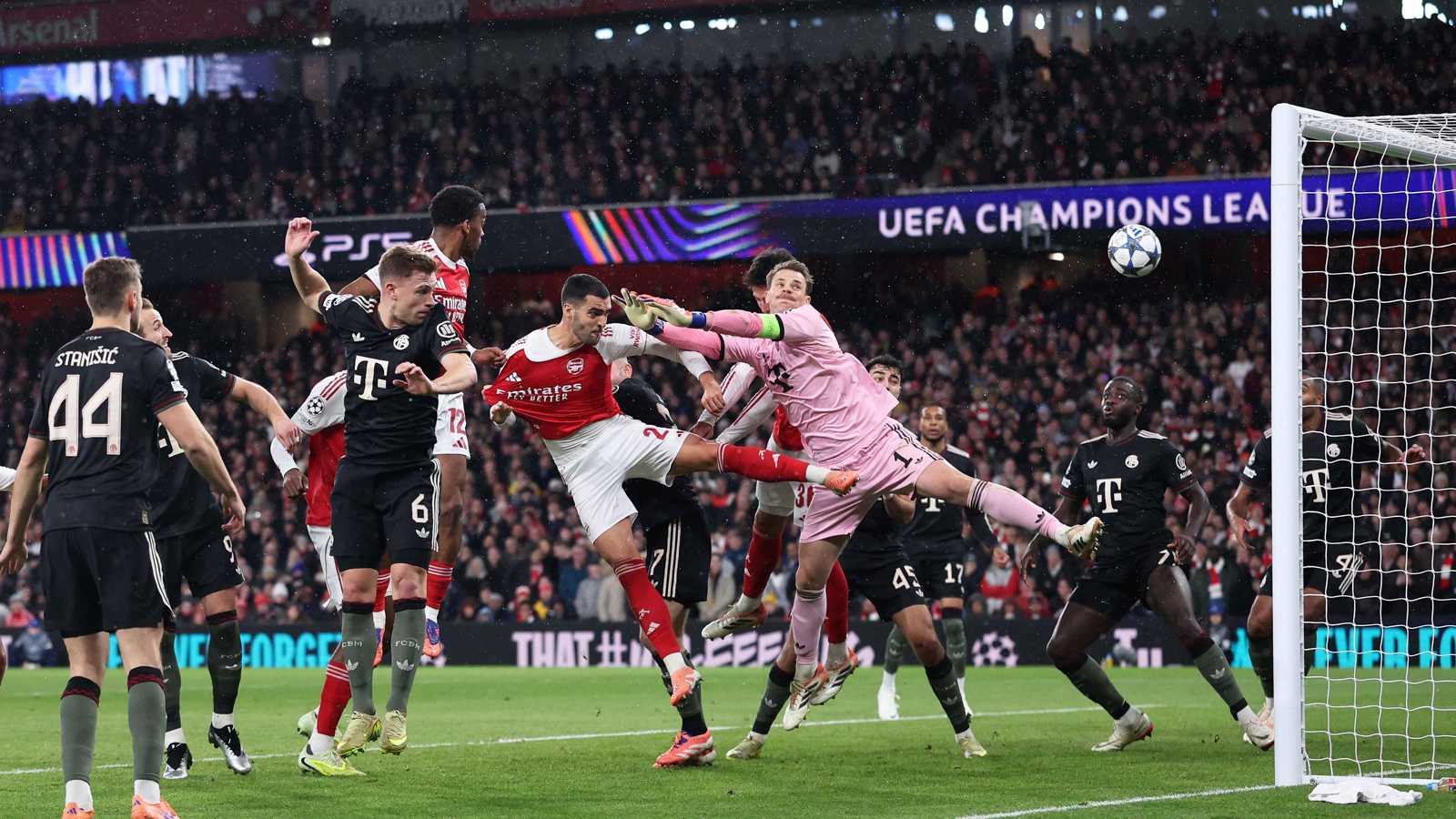 ملخص وأهداف مباراتا آرسنال ضد بايرن وإنتر ضد أتلتيكو في دوري أبطال أوروبا