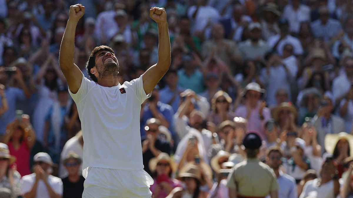 ألكاراز يتغلب على فريتز ويصعد إلى نهائي ويمبلدون