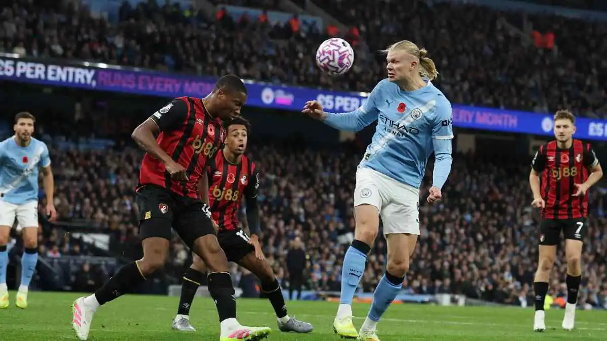 ملخص وأهداف ورجل مباراة مانشستر سيتي ضد بورنموث في الدوري الإنجليزي