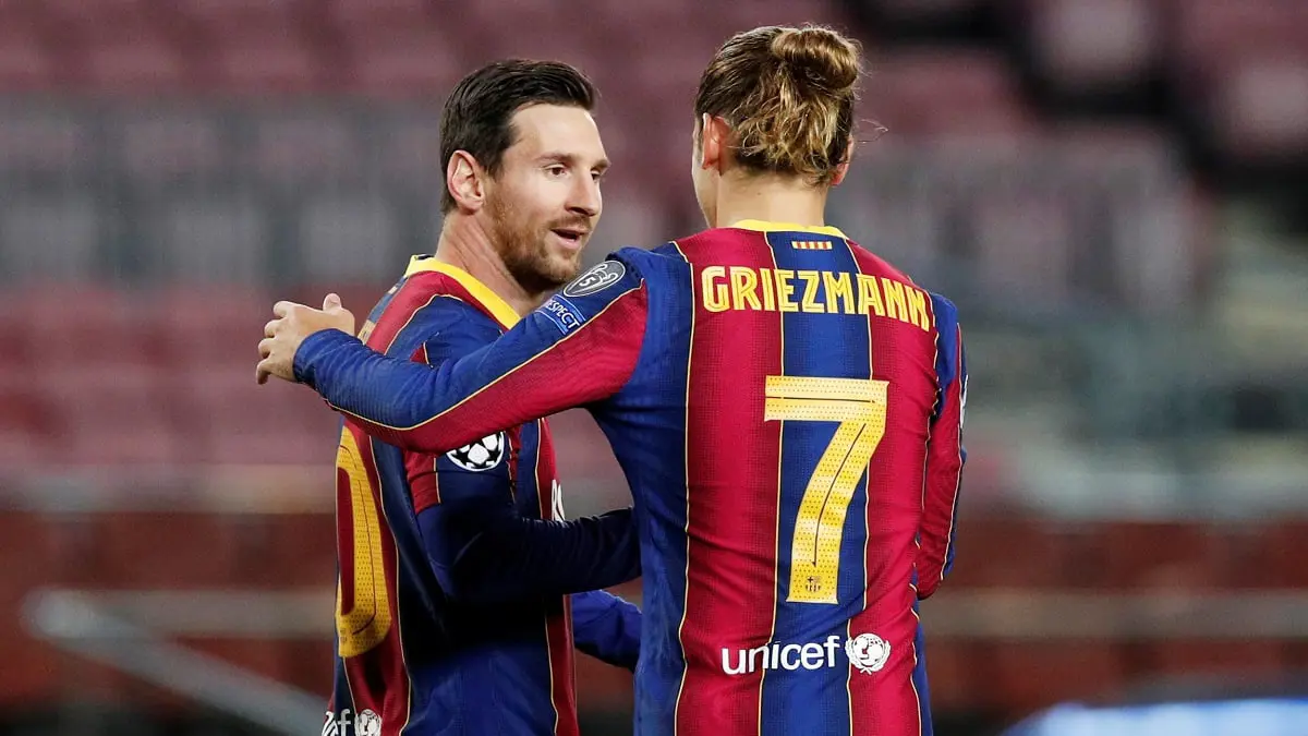 غريزمان يرد على أنباء توتر علاقته مع ليونيل ميسي